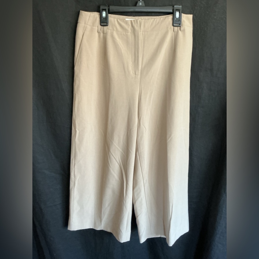 Talbots Beige Wide-Leg Capris 6 Petite